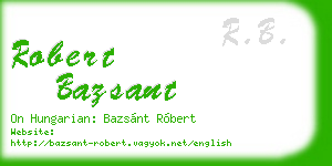 robert bazsant business card